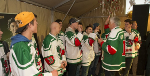 Liepājas hokejisti "Rally Kurzeme" laikā