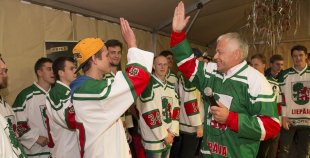 Liepājas hokejisti "Rally Kurzeme" laikā