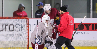 FOTO: Latvijas U-20 hokeja izlases treniņš