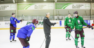 FOTO: Latvijas izlases treniņš pirms došanās uz Dāniju