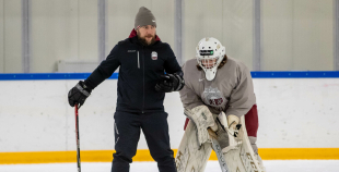 FOTO: Latvijas U-18 hokeja izlases treniņš