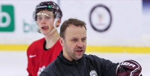 FOTO: Latvijas U-20 hokeja izlases treniņš (02.12)