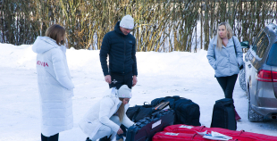 FOTO: Latvijas hokeja izlases dodas uz Pekinas olimpiskajām spēlēm