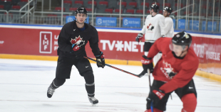 FOTO: Kanādas izlases treniņš "Arēna Rīga" 