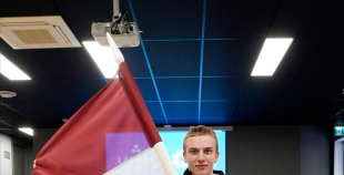 FOTO: Paziņo Latvijas izlases sastāvu un karognesēju Jaunatnes olimpiādei