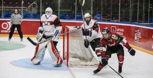 FOTO: U-18 izlases kandidātu savstarpējais mačs 