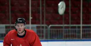 FOTO: Kanādas izlases treniņš "Arēna Rīga" 