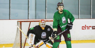 FOTO: Latvijas izlases treniņš pirms došanās uz Dāniju