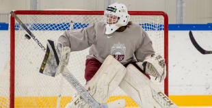 FOTO: Latvijas U-18 hokeja izlases treniņš