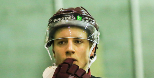 FOTO: U-20 izlases pirmdienas ledus treniņš "Volvo" ledus hallē 