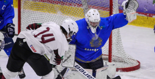 FOTO: Latvija U-18 - Kazahstāna U-18 1:0