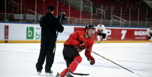 FOTO: Kanādas izlases treniņš "Arēna Rīga" 