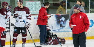 Latvijas hokeja izlases treniņš 24.03.2017.