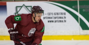 FOTO: Latvijas izlases treniņš "Volvo ledus hallē" (09.04.)