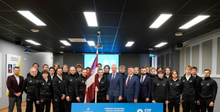 FOTO: Paziņo Latvijas izlases sastāvu un karognesēju Jaunatnes olimpiādei