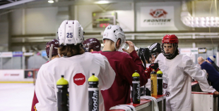 FOTO: Latvijas U-20 hokeja izlases treniņš
