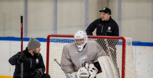 FOTO: Latvijas U-18 hokeja izlases treniņš