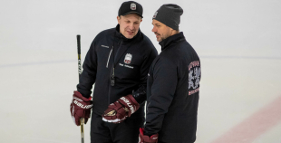 FOTO: Latvijas U-18 hokeja izlases treniņš
