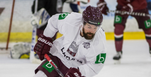 FOTO: Latvijas izlases treniņš "Volvo ledus hallē" (09.04.)