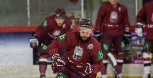 FOTO: Latvijas izlases treniņš "Volvo ledus hallē" (09.04.)