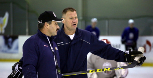 Latvijas U20 hokeja izlases treniņš