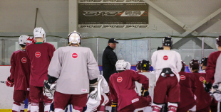 FOTO: Latvijas U-20 hokeja izlases treniņš