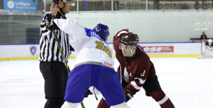 FOTO: Latvija - Kazahstāna (2:3 pēcspēles metienos)