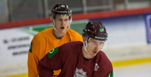 FOTO: Latvijas izlases treniņš "Volvo ledus hallē" (09.04.)