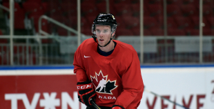 FOTO: Kanādas izlases treniņš "Arēna Rīga" 