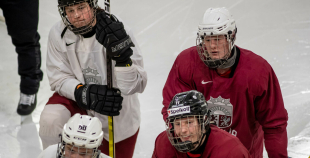 FOTO: Latvijas U-18 hokeja izlases treniņš