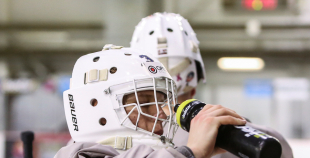 FOTO: Latvijas U-20 hokeja izlases treniņš