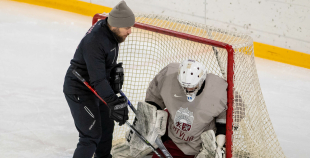 FOTO: Latvijas U-18 hokeja izlases treniņš