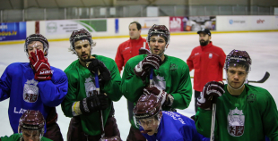 Latvijas izlases treniņš pirms došanās uz Franciju 