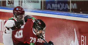 FOTO: U-18 izlases kandidātu savstarpējais mačs 