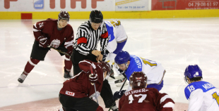 FOTO: Latvija - Kazahstāna (2:3 pēcspēles metienos)