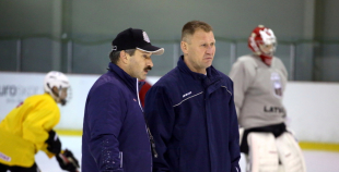 Latvijas U20 hokeja izlases treniņš