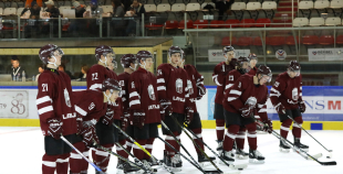 FOTO: Latvija - Kazahstāna (2:3 pēcspēles metienos)