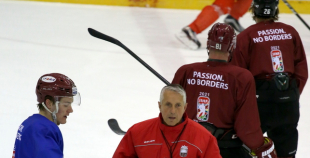 Latvijas hokeja izlases treniņš 06.03.2017.