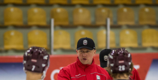 FOTO: Latvijas izlases treniņš "Volvo ledus hallē" (09.04.)