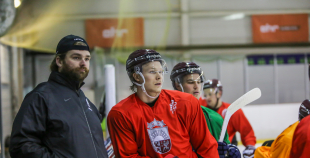 Latvijas izlases treniņš pirms došanās uz Franciju 