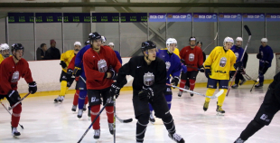 Latvijas U20 hokeja izlases treniņš