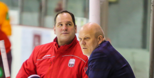 FOTO: Latvijas hokeja izlase aizvada pirmo treniņu gatavojoties pasaules čempionātam