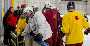 FOTO: Latvijas U-18 hokeja izlases treniņš