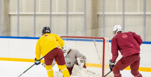 FOTO: Latvijas U-18 hokeja izlases treniņš