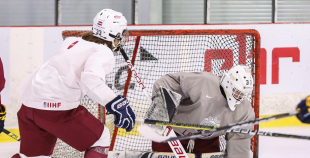 FOTO: Latvijas U-20 hokeja izlases treniņš