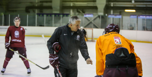 Latvijas izlases treniņš pirms došanās uz Franciju 