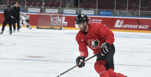 FOTO: Kanādas izlases treniņš "Arēna Rīga" 