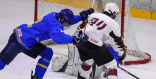 FOTO: Latvija U-18 - Kazahstāna U-18 1:0