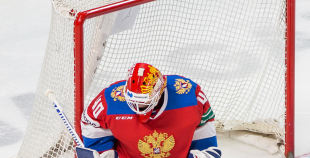 Latvijas hokeja izlase aizraujošā mačā piekāpjas Krievijas valstsvienībai 