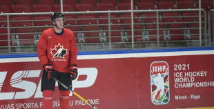 FOTO: Kanādas izlases treniņš "Arēna Rīga" 